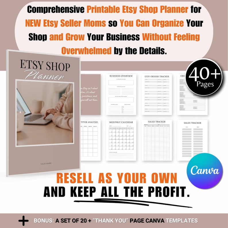 Etsy Lead Magnet and Printable Planner with MRR/PLR Rights