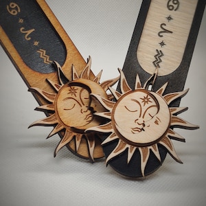 Zodiac Sun Moon Incense Holder SVG, AI, CDR, Digital files for laser, Instant Download