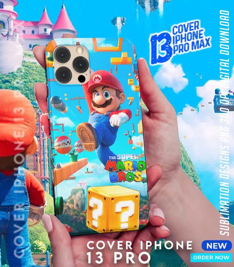 Iphone 13 Pro Max Super Mario Movie Case Iphone 13 Pro Max - Etsy