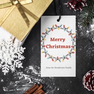 Christmas Gift Tag Printable Merry Christmas Holiday Tags Holiday Labels Download Printable Template