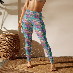 Pink/Teal Mermaid Yoga Leggings