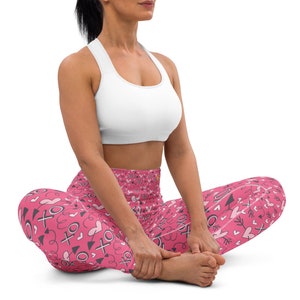 Pink Hugs and Kisses Yoga Leggings
