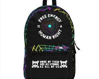 Free Energy Graphic Backpack, NFT Project Backpack, Warhead Backpack, Bones Up Community Backpack