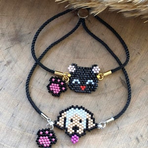 Animal Cat Dog Beaded Adjustable Kids Miyuki Bracelet,Kids Miyuki Jewelery,Children Miyuki Jewelery zdjęcie 2