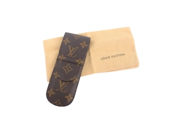 Louis Vuitton Pen Pencil Case Glasses Case Etui Monogram Canvas Vintage Designer Classic Authentic