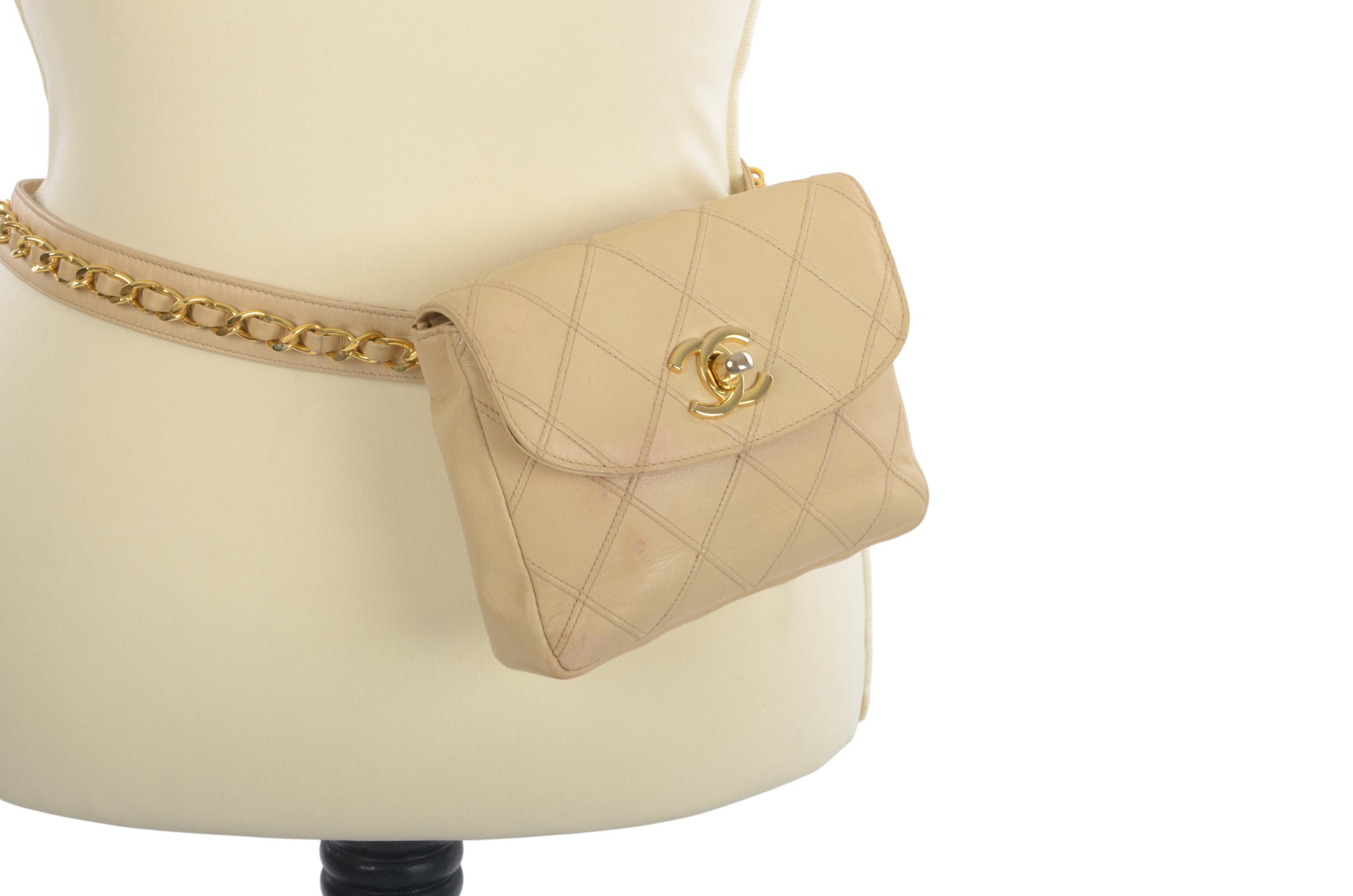 CHANEL Chanel Matelasse Coco Mark Belt Bag Body Waist Pouch Chain Shoulder Leath Auth CHANEL Matelasse Jumbo Coco Mark Chain Shoulder Flap  main image 3