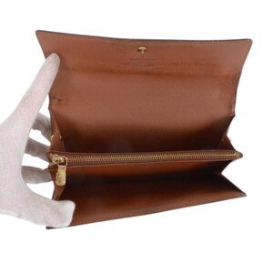 Louis Vuitton Sarah Monogram Wallet Vintage Leather Canvas Brown Crossbody Bag Designer Classic Authentic image 7