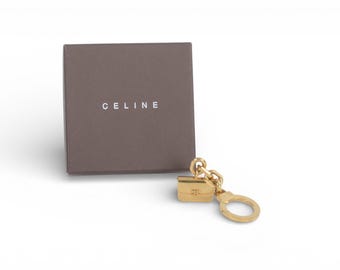 ♡ CELINE ♡ Vintage ♡ unisex Keyring Celine Vintage Triomphe Gold-tone Purse Bag Charm Keychain - Etsy