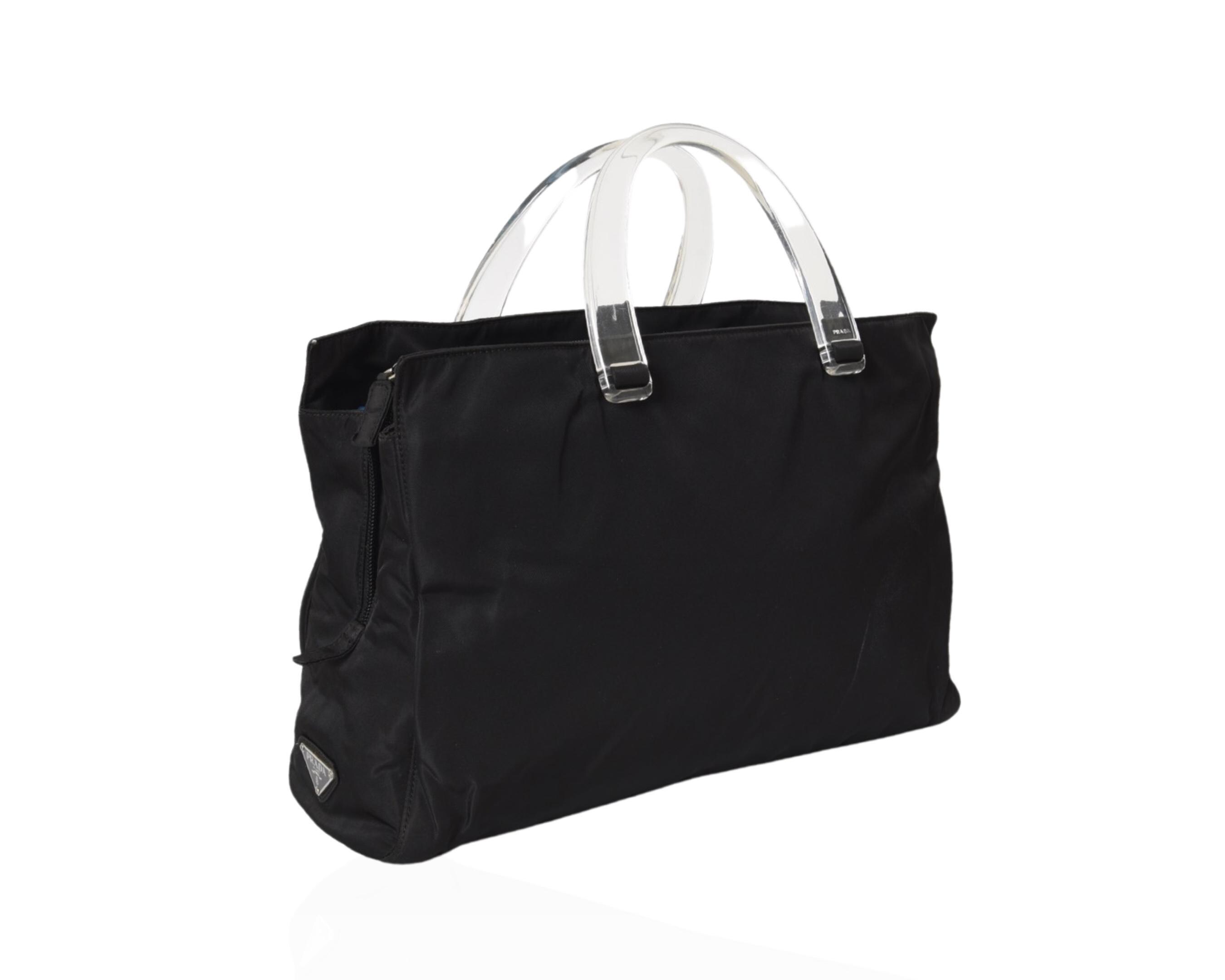 Prada Vintage Black Tessuto Nylon Bag Handbag - Etsy