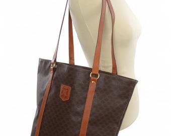 Celine Vintage Triomphe Tote Axelväska Handväska Macadam Monogram Designer Classic