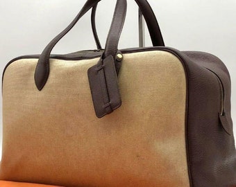 Hermès Victoria 50 Boston Bag Tote Weekend Travel Leer Taurillon Clemence