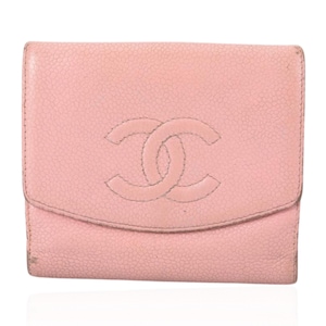 Chanel Pink Leather Wallet Vintage 