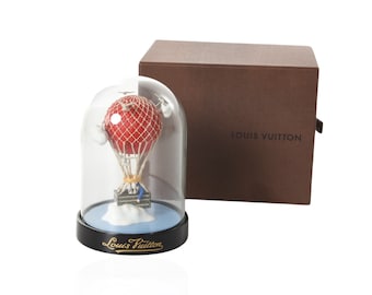 Louis Vuitton Rare Snow Globe Novità Oggetto Figurina Peso della carta Mongolfiera