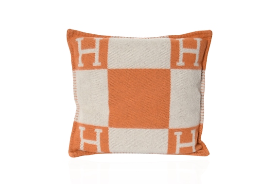 【極美品】 HERMES クッション H Casaque pillow ① casaque-rayee-horizontale-