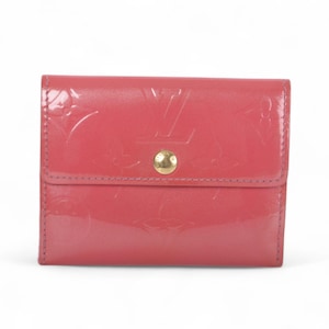 Monedero y tarjetero Louis Vuitton Monogram Vernis Ludlow, color rosa