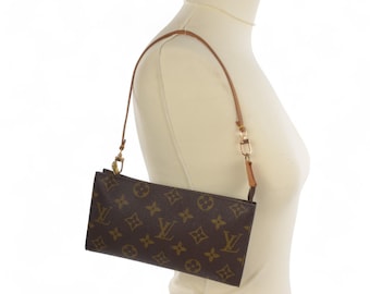 Louis Vuitton Pochette Toilette 19 Clutch, Monogram Canvas, Vintage Designer Bag