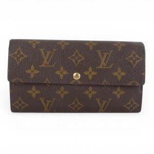 Louis Vuitton Sarah Monogram Wallet Vintage Leather Canvas Brown Crossbody Bag Designer Classic Authentic image 6
