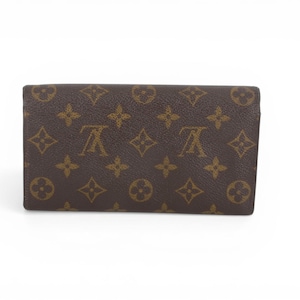 Louis Vuitton Sarah Monogram Wallet Vintage Leather Canvas Brown Crossbody Bag Designer Classic Authentic image 9