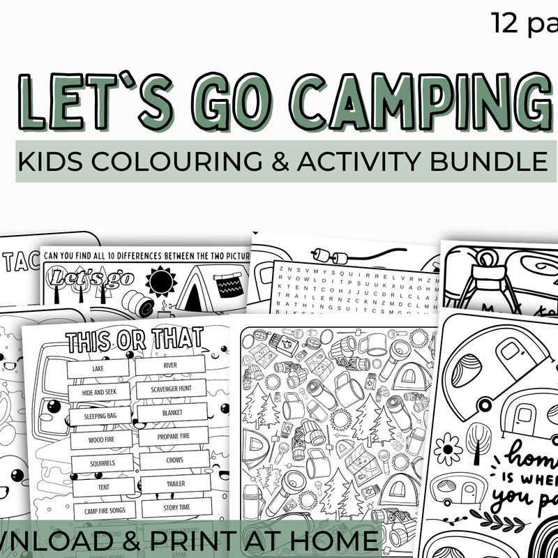Camping Printable - Etsy