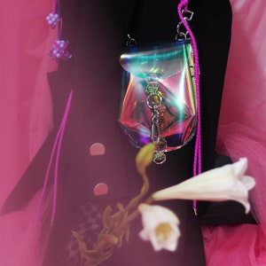 borsa in pvc olografico, pvc gelatinoso, borsa a tracolla, pochette, borsa a tracolla, borsa alla moda, borsa da tutti i giorni, borse da donna, borsa da donna, borsa da concerto