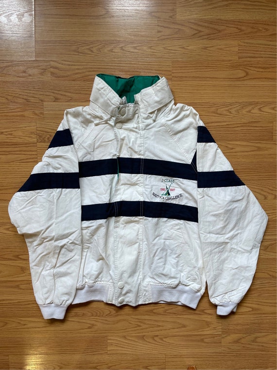 Vintage Nautica White Challenge Jacket Size Lg