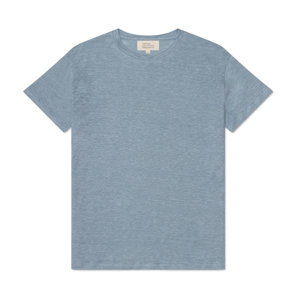 100% Hemp Knit Tee ~ Stone Blue