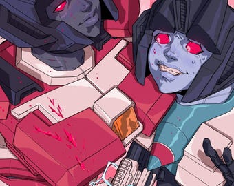 Lámina artística: Starscream y Thundercracker