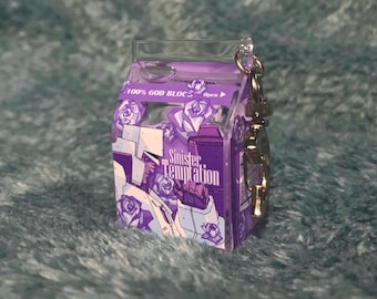 Breloque en carton de lait liquide « Sinister Temptation » Megatron