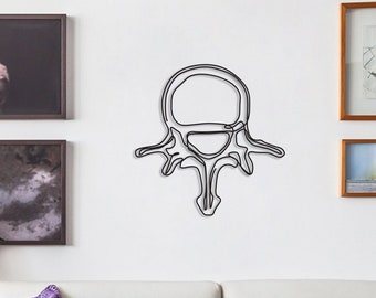 Metal Wall Decor,Chiropractic Metal Decor,Anatomical Human Wall Art,Vertebrae Metal Art,Housewarming Gift,Doctor Decor,Gift Idea