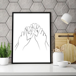 Dominant Hands SVG, Love Hands Line Art, Line Art Poster, Line Art Print,Continuous Line Art, Line Sketch, Fine Line Art, Love line art