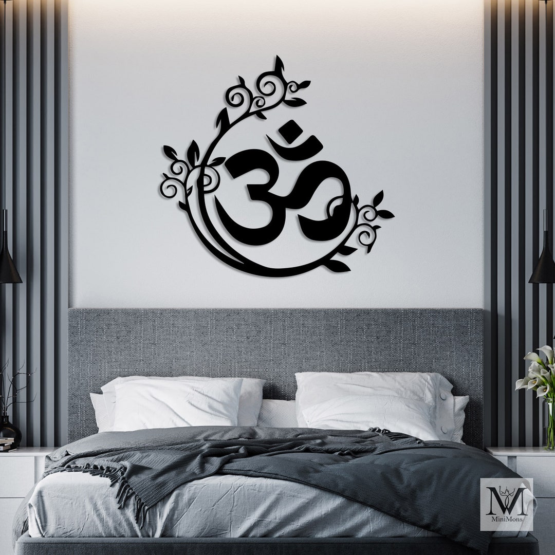 Om Wall Art Om Sign Metal Om Symbol Wall Decor Om Wall Etsy