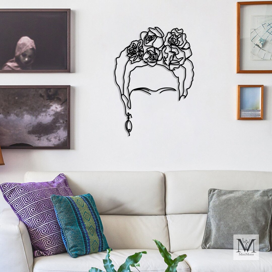 Frida Kahlo Metal Wall Art Metal Wall Decor Metal Sign Etsy