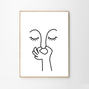 Bathroom Wall Decor, Bad Smell Humorous Wall Art, Funny Toilet Poster, Guest Toilet Digital Download Art, Modern Minimalistic design