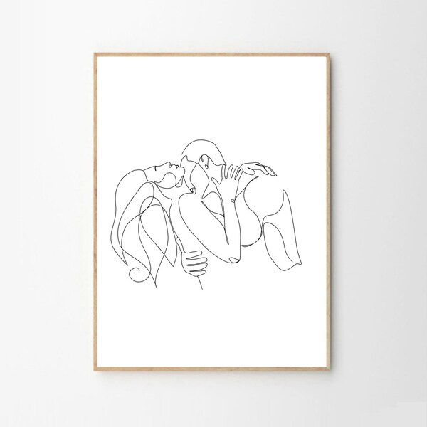 Romantic Line Art Etsy