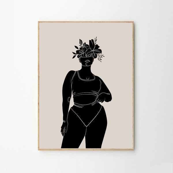 Body Positivity Print, Beautiful Bodies Print, Diversity Art, Women Empowerment Print, Feminist Line Art, Digital Art Print, Line Drawing