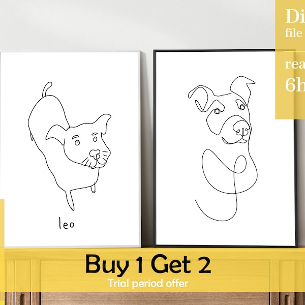 CUSTOM UGLY PORTRAIT, svg line drawing, bad portrait, Dog loss  Custom art, Pet portrait, Dog Portrait, Funny Portrait, Personalized Gift