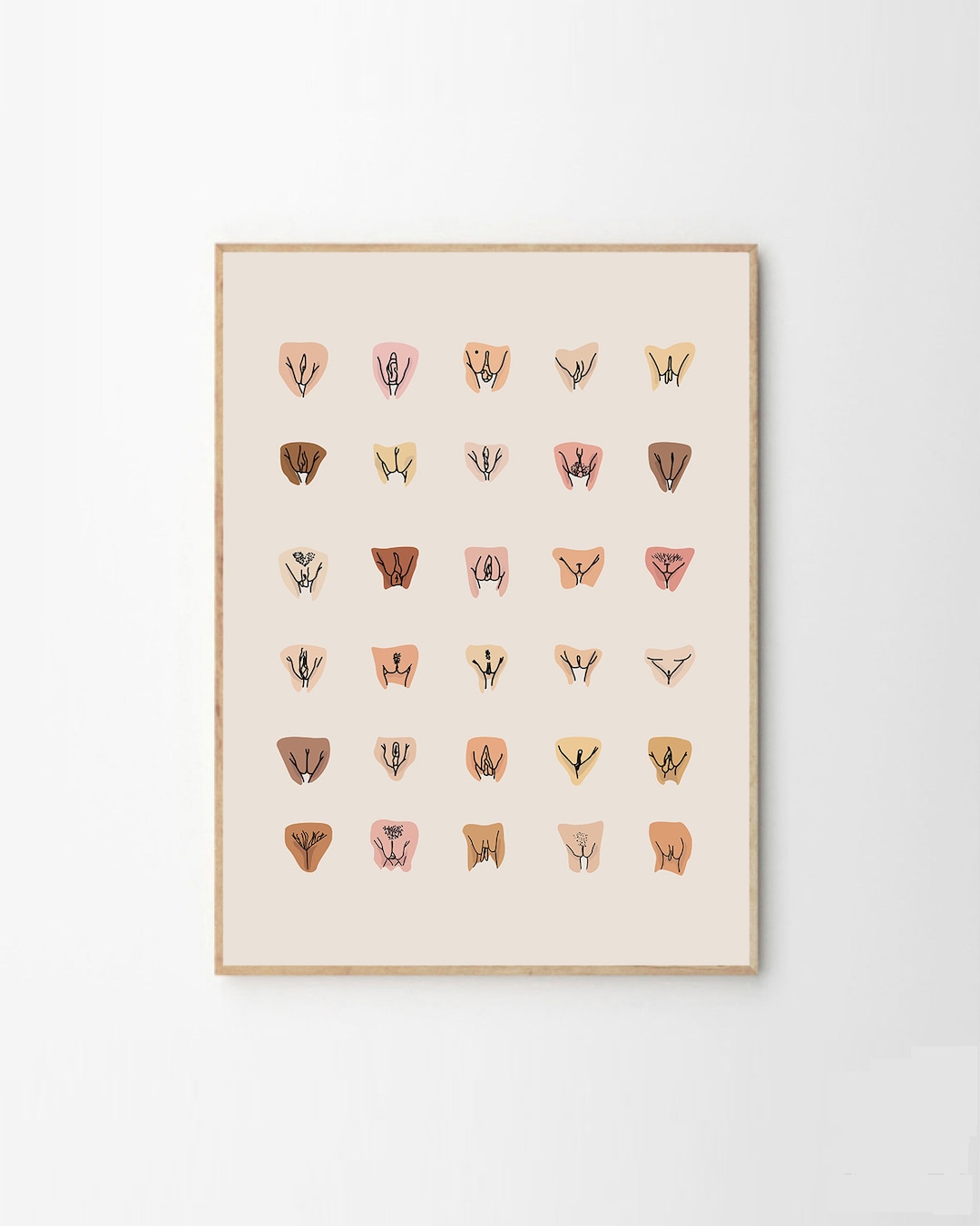 Vagina Line Art, Wall Art,erotic Poster Print, Instant Download, Self