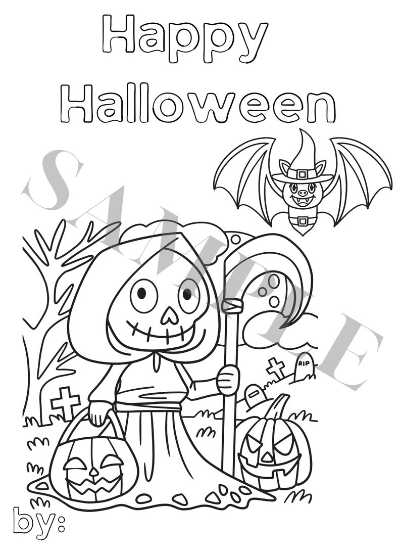 10 Halloween Printable PDF Coloring Pages Fall Coloring Halloween ...