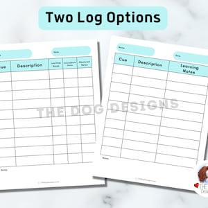 Printable Dog, Puppy Training Log Book and Planner, Dog Training Journal for Tricks, Commands PDF Download image 5