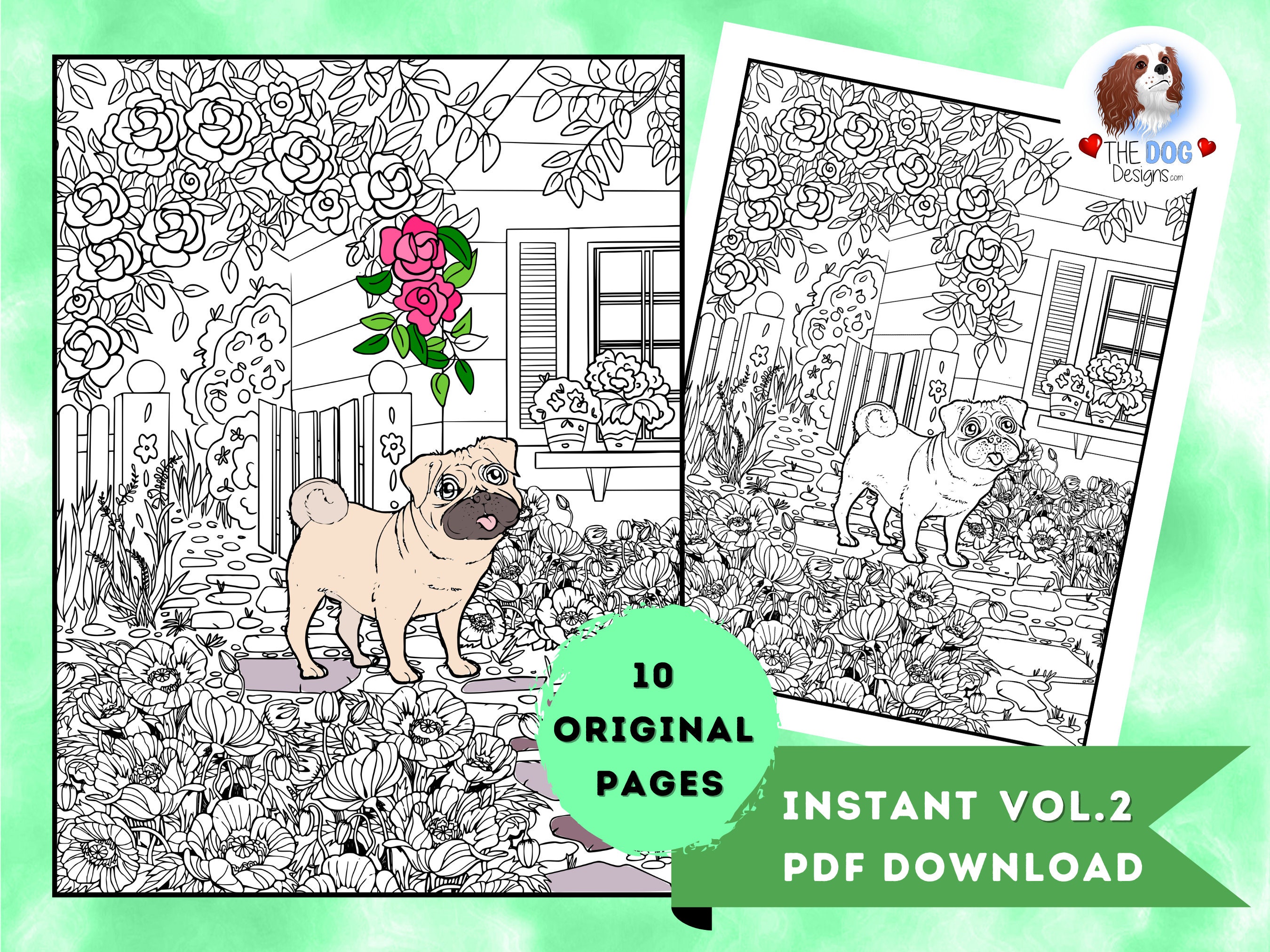 Cute Dog Breed Coloring Book Pages and Printable Sheets Dogs - Etsy