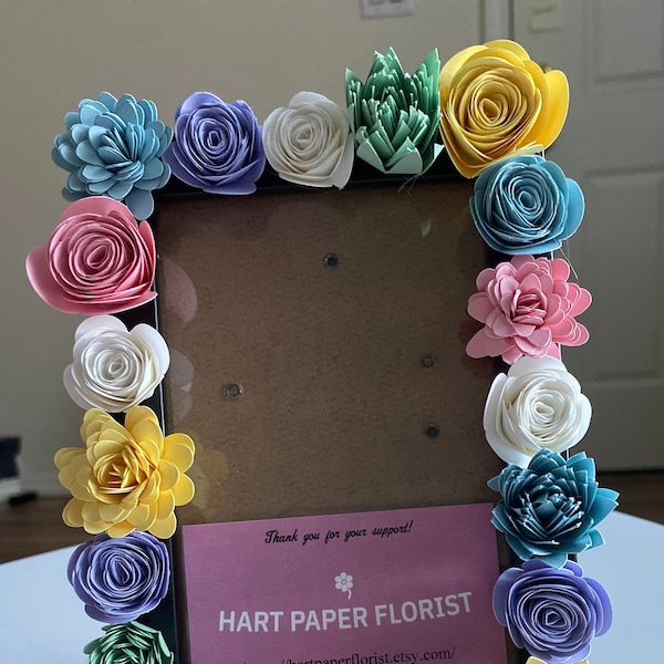 Paper Flower Frame Etsy