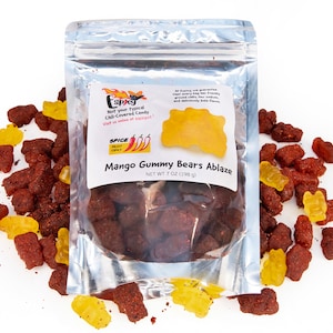 Spicy Chili Mango Gummy Bears: Low Sodium Mexican Candy