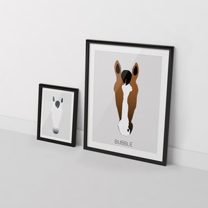 Custom Horse Silhouette, Colorised Horse Portrait, Digital Art, Horse Wall Art, Horse Illustration