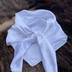 White Wild Rag, Western Scarf 35&quot;x35&quot;, Cowboy Wild Rag, Western Clothing , Fashion Scarves