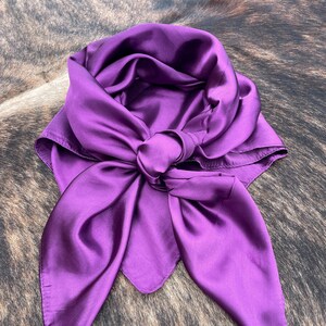Plum Wild Rag, Western Scarf 35&quot;x35&quot;, Cowboy Wild Rag, Western Clothing , Fashion Scarves