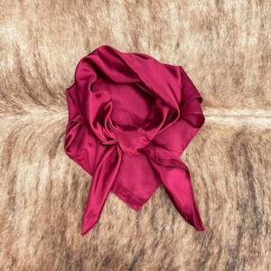 Wild Rag Maroon - Western Scarf - Cowboy Wild Rag