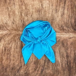 Wild Rag Turquoise, Western Scarf - 35&quot;x 35&quot;, Cowboy Wild Rag