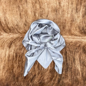 Wild Rag Silver, Western Scarf - 35&quot;x 35&quot;, Cowboy Wild Rag, Western Clothing