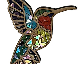 Oiseau colibri, Colibri en mosaïque, Carreaux de mosaïque à bricoler soi-même, Kit de couture, Mosaïque de lézard, Cadeaux artistiques, Boîtes d'artisanat, Kits d'activités