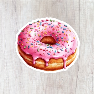 Delicious Donut Sticker | Yummy Donut Vinyl Sticker | Sticker for Donut Lovers | Perfect Gift for Foodies